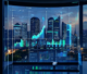 A digital dashboard displaying AI-driven SEO analytics, with graphs showing reduced ad spend and increased organic traffic. In the foreground, a Singapore skyline is subtly visible through a window, reflecting the local context. The screen shows data points for keywords, backlinks, and content performance, illuminated with subtle blue and green hues, conveying precision and growth. The overall mood is professional and forward-thinking, with a focus on data visualization and technology's role in business scaling.