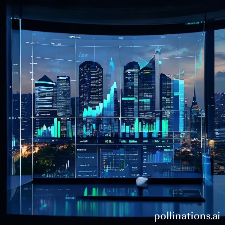 A digital dashboard displaying AI-driven SEO analytics, with graphs showing reduced ad spend and increased organic traffic. In the foreground, a Singapore skyline is subtly visible through a window, reflecting the local context. The screen shows data points for keywords, backlinks, and content performance, illuminated with subtle blue and green hues, conveying precision and growth. The overall mood is professional and forward-thinking, with a focus on data visualization and technology's role in business scaling.