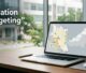 Laptop showing a Malaysia map with Petaling Jaya zones and local enquiry icons.